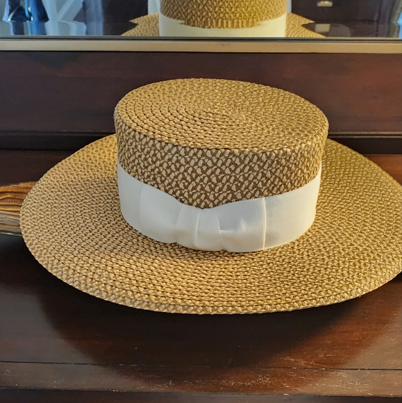 Eric Javits boater Hat Worn Once - Picture 1 of 3